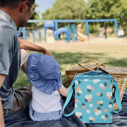 Breastmilk Cooler Bag with Ice Pack Fits 4 Baby Bottles Up To 9 Ounce Insulated Baby Bottle Bag Breast Milk Cooler on the Go with Strap Cooler Bag for Nursing Mom Daycare or Travel