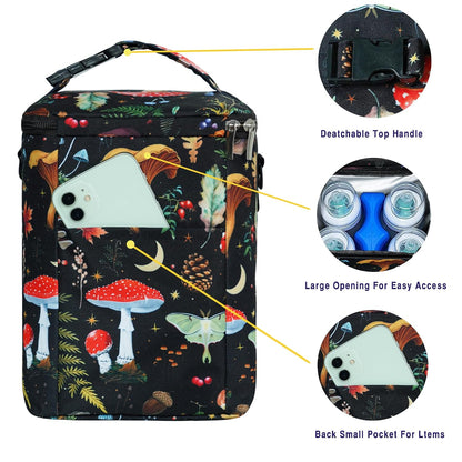 Breastmilk Cooler Bag with Ice Pack Fits 4 Baby Bottles Up To 9 Ounce Insulated Baby Bottle Bag Breast Milk Cooler on the Go with Strap Cooler Bag for Nursing Mom Daycare or Travel