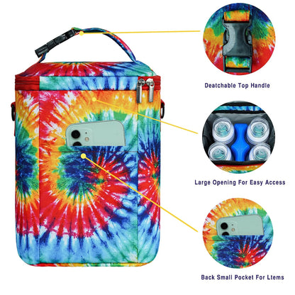 Breastmilk Cooler Bag with Ice Pack Fits 4 Baby Bottles Up To 9 Ounce Insulated Baby Bottle Bag Breast Milk Cooler on the Go with Strap Cooler Bag for Nursing Mom Daycare or Travel