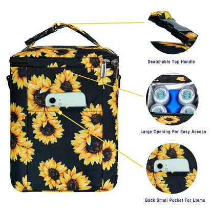 Breastmilk Cooler Bag with Ice Pack Fits 4 Baby Bottles Up To 9 Ounce Insulated Baby Bottle Bag Breast Milk Cooler on the Go with Strap Cooler Bag for Nursing Mom Daycare or Travel