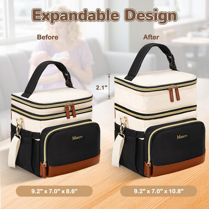 Expandable Breast Milk Cooler Travel Bag with Ice Pack