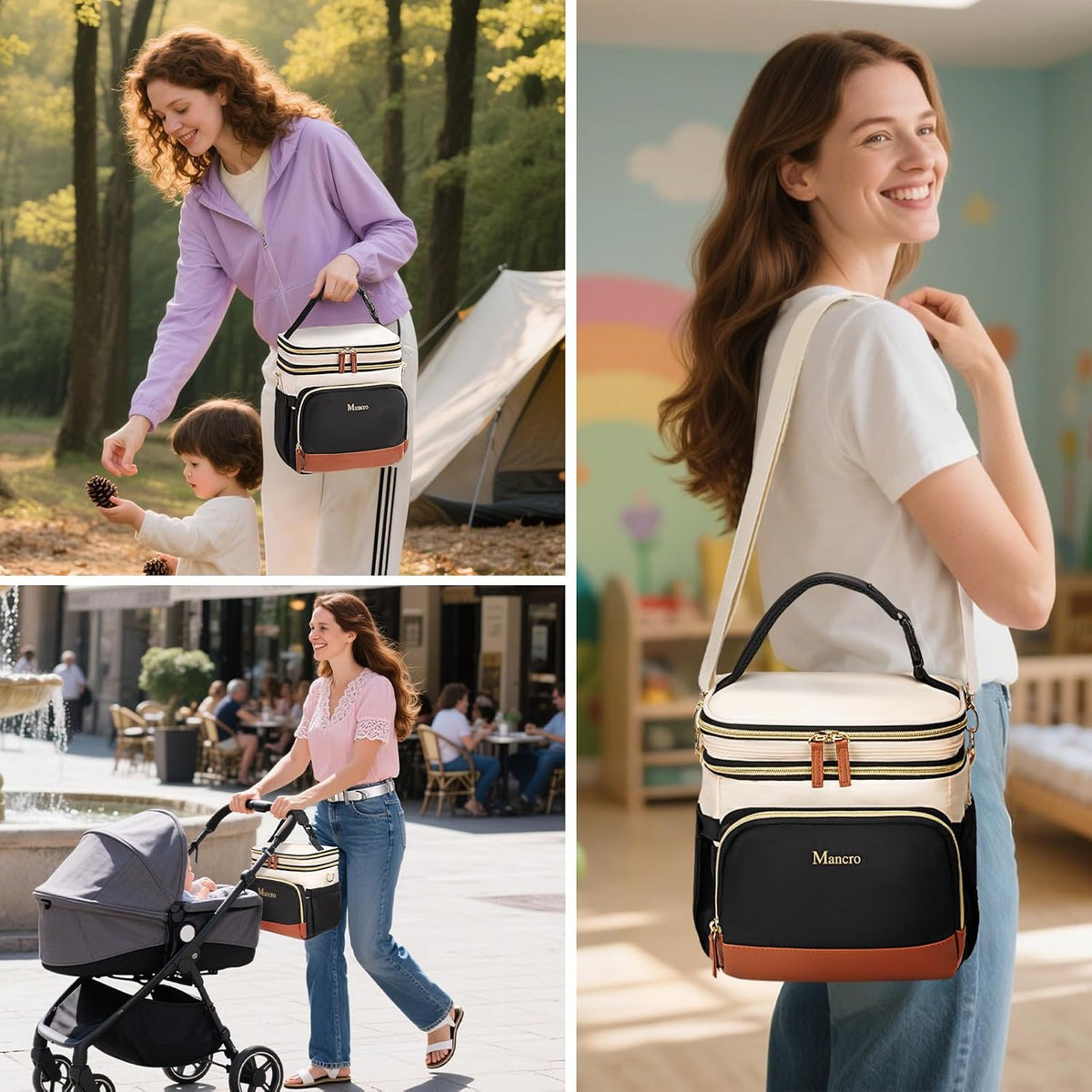 Expandable Breast Milk Cooler Travel Bag with Ice Pack