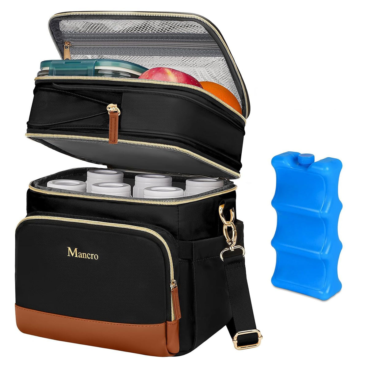 Expandable Breast Milk Cooler Travel Bag with Ice Pack