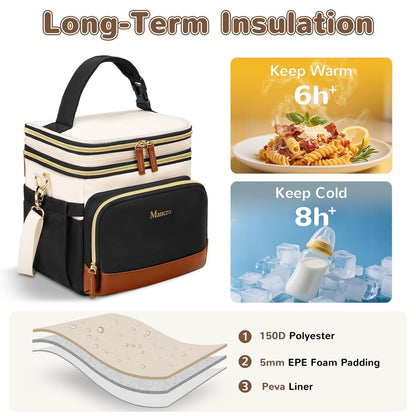Expandable Breast Milk Cooler Travel Bag with Ice Pack