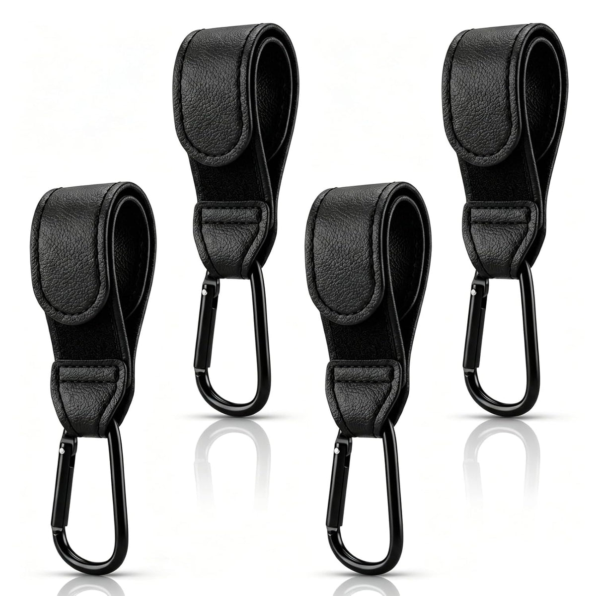 4-Pack Stroller Hooks for Bags Adjustable Stroller Bag Hook Multifunctional Non-Slip Baby Stroller Straps Universal Fit for Bike Scooter Wheelchair Walker by Aguwontior