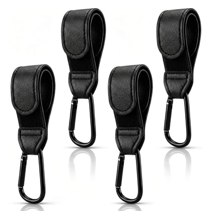 4-Pack Stroller Hooks for Bags Adjustable Stroller Bag Hook Multifunctional Non-Slip Baby Stroller Straps Universal Fit for Bike Scooter Wheelchair Walker by Aguwontior