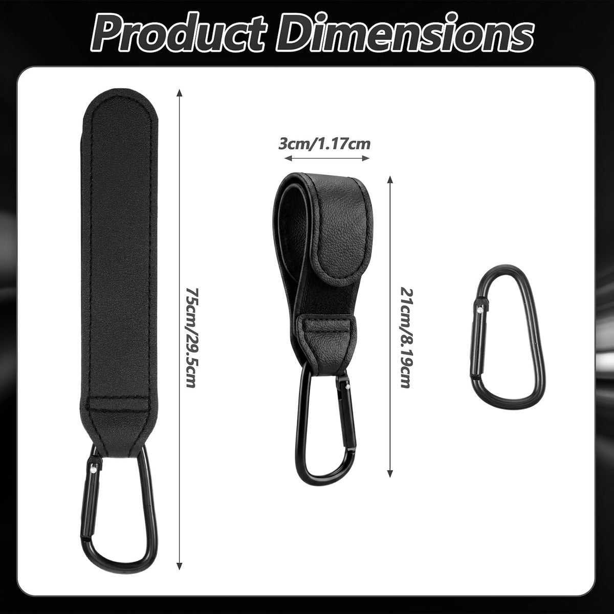 4-Pack Stroller Hooks for Bags Adjustable Stroller Bag Hook Multifunctional Non-Slip Baby Stroller Straps Universal Fit for Bike Scooter Wheelchair Walker by Aguwontior