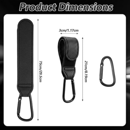 4-Pack Stroller Hooks for Bags Adjustable Stroller Bag Hook Multifunctional Non-Slip Baby Stroller Straps Universal Fit for Bike Scooter Wheelchair Walker by Aguwontior