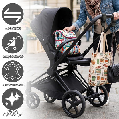 4-Pack Stroller Hooks for Bags Adjustable Stroller Bag Hook Multifunctional Non-Slip Baby Stroller Straps Universal Fit for Bike Scooter Wheelchair Walker by Aguwontior
