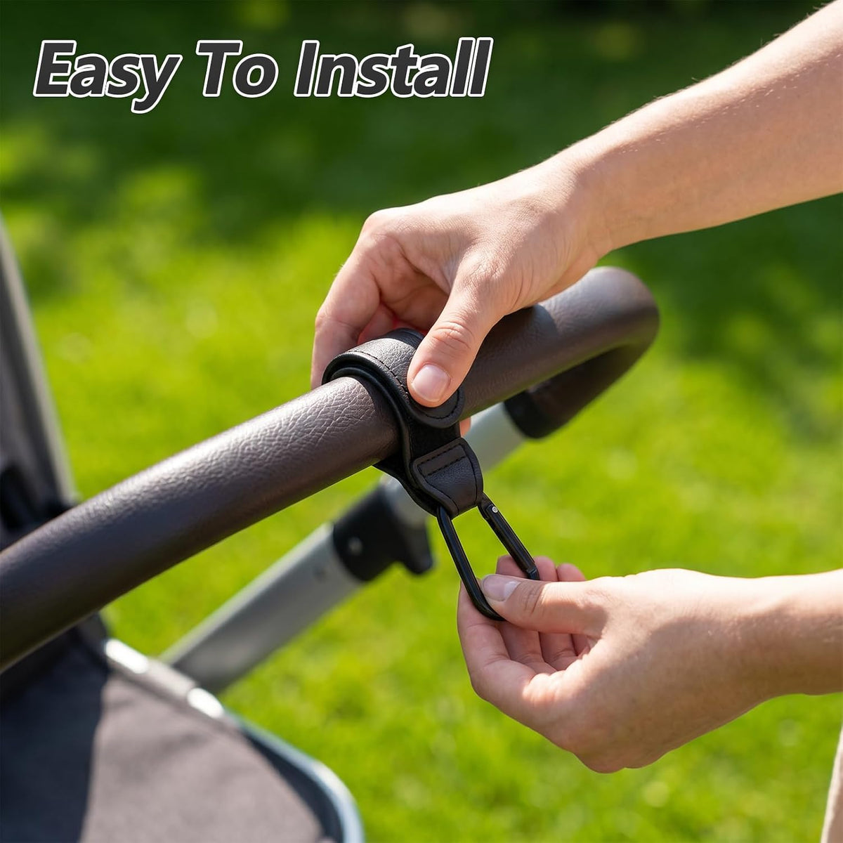 4-Pack Stroller Hooks for Bags Adjustable Stroller Bag Hook Multifunctional Non-Slip Baby Stroller Straps Universal Fit for Bike Scooter Wheelchair Walker by Aguwontior