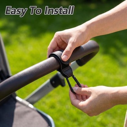 4-Pack Stroller Hooks for Bags Adjustable Stroller Bag Hook Multifunctional Non-Slip Baby Stroller Straps Universal Fit for Bike Scooter Wheelchair Walker by Aguwontior