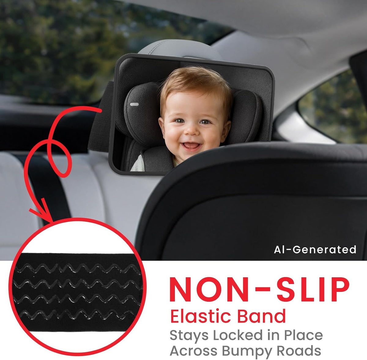 Baby Car Mirror, Safety Car Seat Mirror for Rear Facing