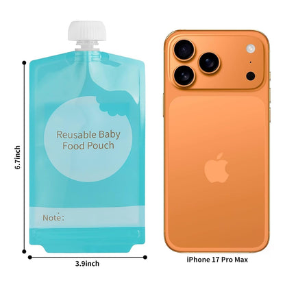 12PCS 7oz Reusable Refillable Baby Food Squeeze Pouches