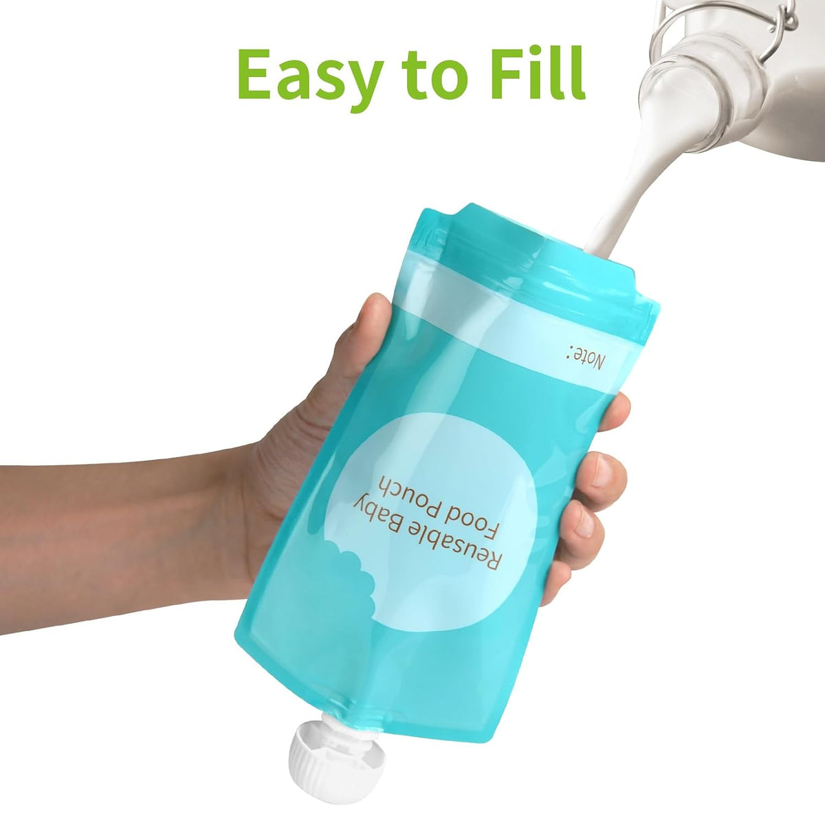 12PCS 7oz Reusable Refillable Baby Food Squeeze Pouches