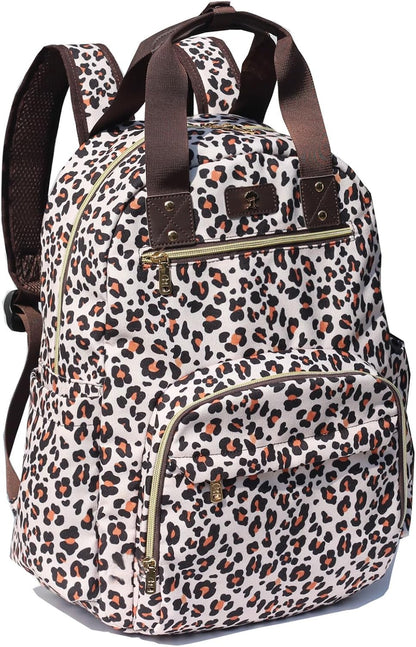 Diaper Bag Backpack, Large Capacity Multifunction Baby Essentials Fashion Travel Pack Linen Canvas office Laptop Bag (Linen Brown)
