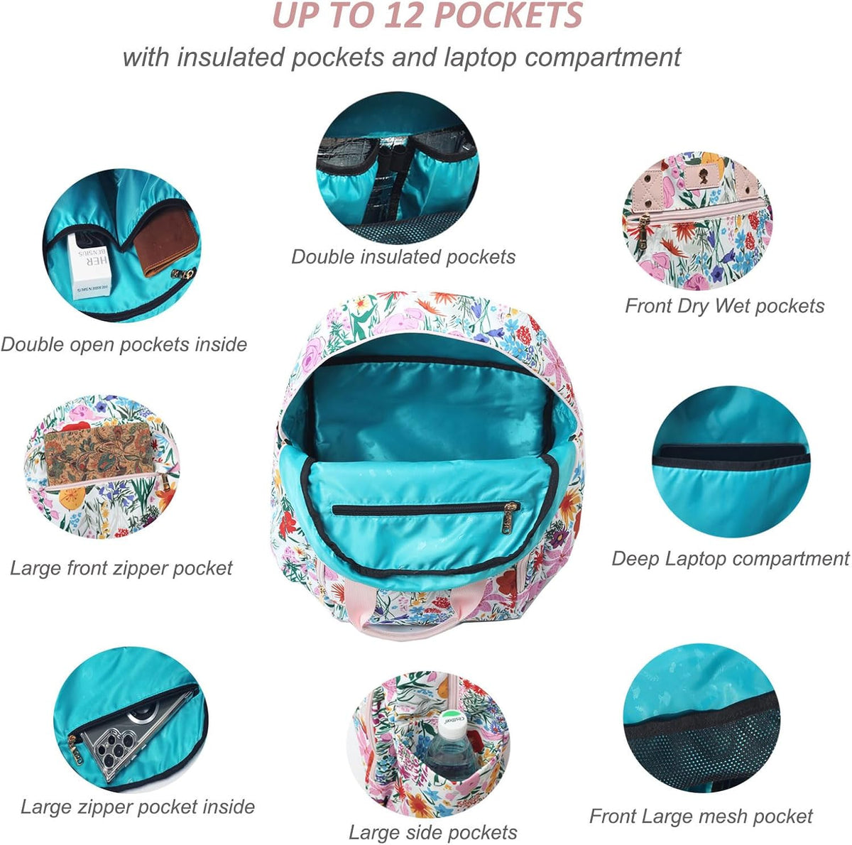 Diaper Bag Backpack, Large Capacity Multifunction Baby Essentials Fashion Travel Pack Linen Canvas office Laptop Bag (Linen Brown)