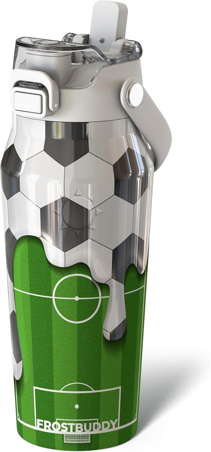 24oz Insulated Water Bottle - Straw & Chug Lid - Leak-Proof | Sip-or-chug dual lid | Ice-cold for 24+ hours | Cup-holder friendly | Durable & easy to clean - Colors A