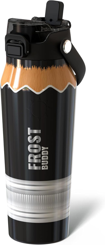 24oz Insulated Water Bottle - Straw & Chug Lid - Leak-Proof | Sip-or-chug dual lid | Ice-cold for 24+ hours | Cup-holder friendly | Durable & easy to clean - Colors A