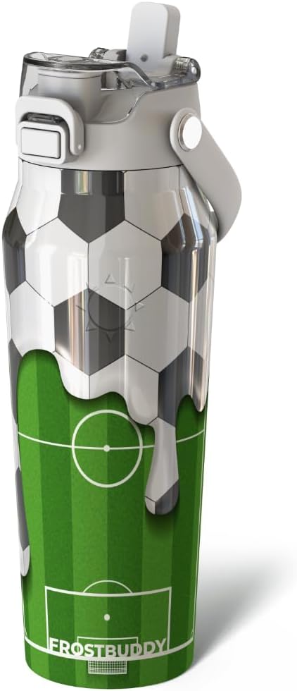24oz Insulated Water Bottle - Straw & Chug Lid - Leak-Proof | Sip-or-chug dual lid | Ice-cold for 24+ hours | Cup-holder friendly | Durable & easy to clean - Colors A