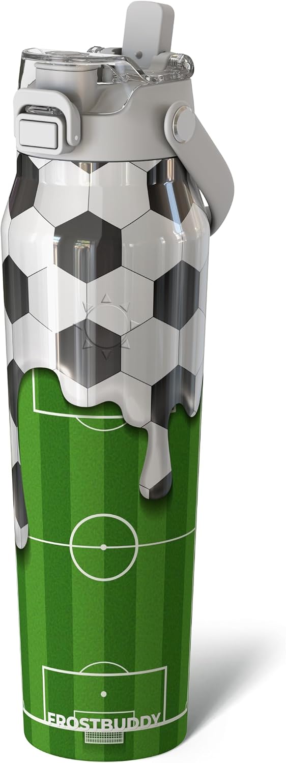 24oz Insulated Water Bottle - Straw & Chug Lid - Leak-Proof | Sip-or-chug dual lid | Ice-cold for 24+ hours | Cup-holder friendly | Durable & easy to clean - Colors A