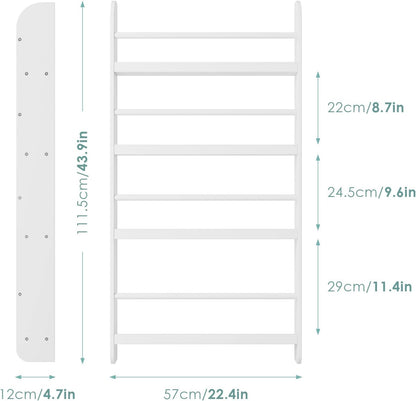 Kids Bookshelf, 4-Tier Wall Mount Book Shelf for Kids Rooms