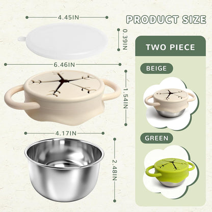 13.5oz Stainless Steel Snack Cups for Toddlers and Babies 2PCs
