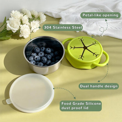 13.5oz Stainless Steel Snack Cups for Toddlers and Babies 2PCs