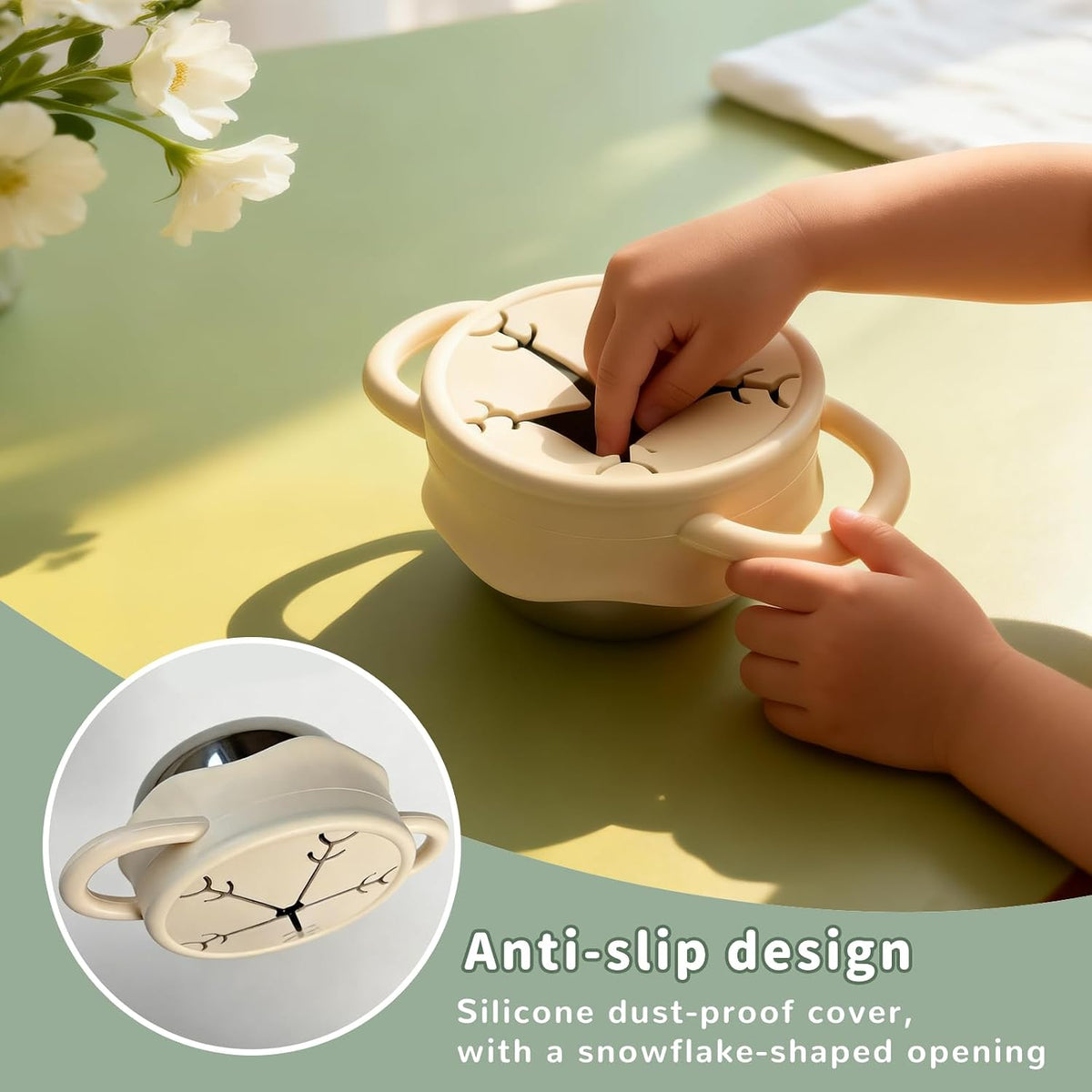 13.5oz Stainless Steel Snack Cups for Toddlers and Babies 2PCs