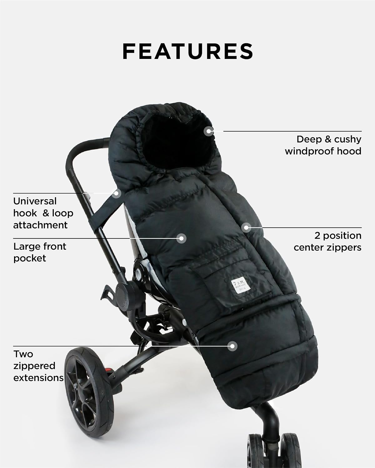 Enfant Blanket 212 Evolution, Universal Adjustable Footmuff, 6M-4T