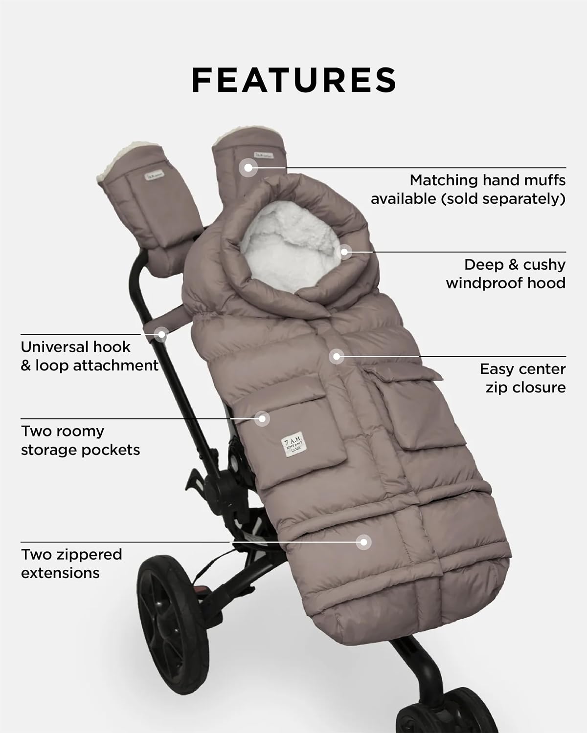 Enfant Blanket 212 Evolution, Universal Adjustable Footmuff, 6M-4T