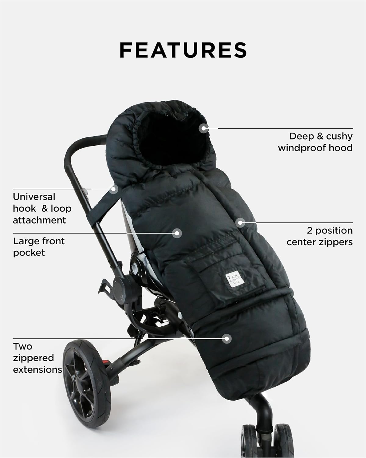 Enfant Blanket 212 Evolution, Universal Adjustable Footmuff, 6M-4T