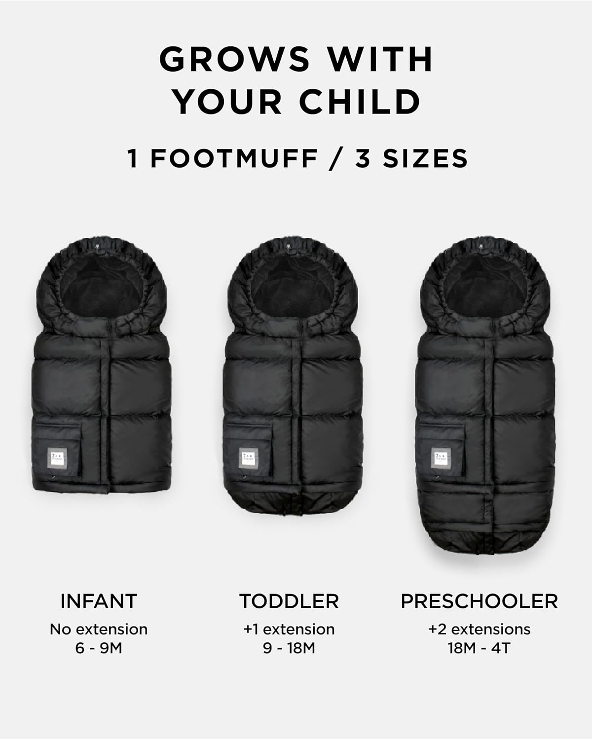 Enfant Blanket 212 Evolution, Universal Adjustable Footmuff, 6M-4T