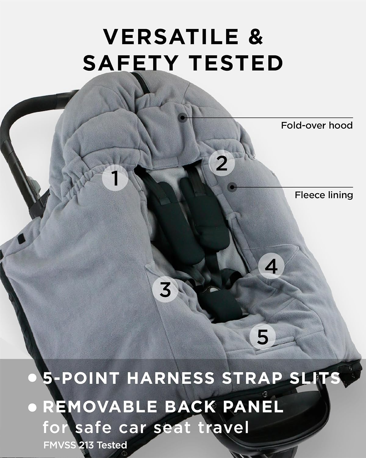 Enfant Blanket 212 Evolution, Universal Adjustable Footmuff, 6M-4T