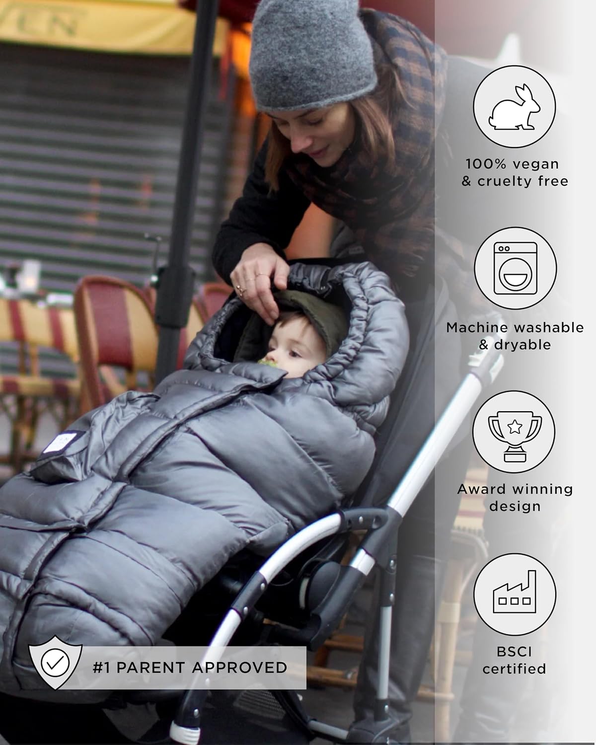 Enfant Blanket 212 Evolution, Universal Adjustable Footmuff, 6M-4T
