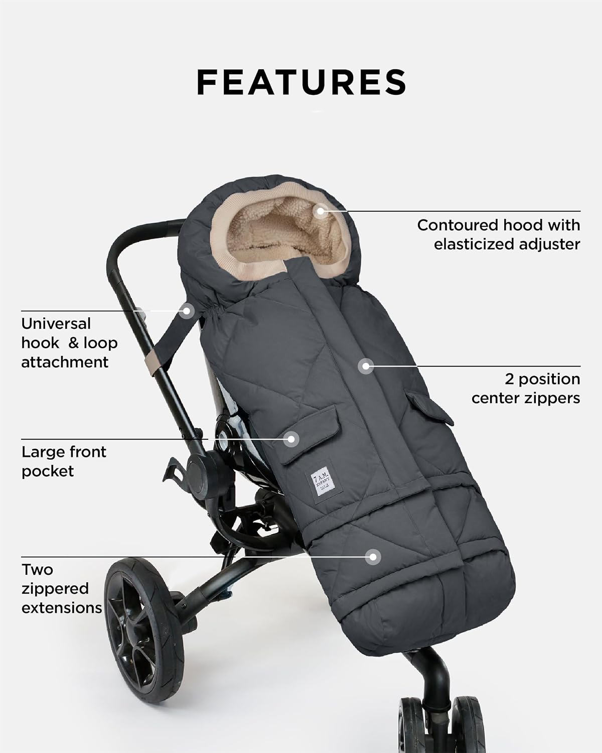 Enfant Blanket 212 Evolution, Universal Adjustable Footmuff, 6M-4T