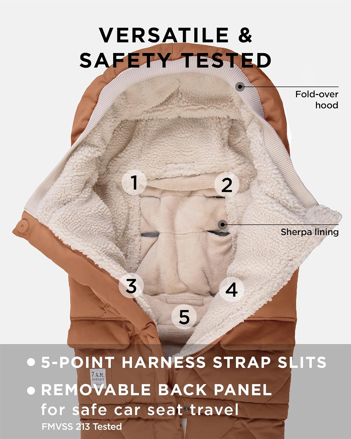 Enfant Blanket 212 Evolution, Universal Adjustable Footmuff, 6M-4T