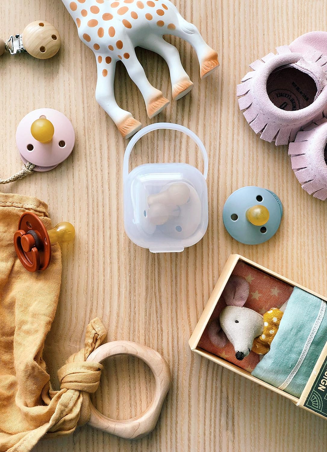 BPA-Free baby pacifier holder & Nipple Shield Cases - Set of 3 Clear Pacifier case for diaper bag & Stroller - Pacifier Box for Travel - Keeps Baby’s Binkies Clean and Accessible