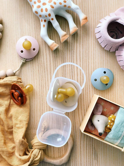 BPA-Free baby pacifier holder & Nipple Shield Cases - Set of 3 Clear Pacifier case for diaper bag & Stroller - Pacifier Box for Travel - Keeps Baby’s Binkies Clean and Accessible