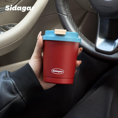 10 oz Leak-Proof Insulated Coffee Mug, 316 Stainless Steel Tumbler | Premium 316 Stainless Steel, 360° Leak-Proof Snap-Lock Lid, Keeps Hot 6h/Cold 12h, BPA-Free, Perfect for Daily Commute