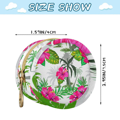 White Hibiscus Flowers Baby Pacifier Holder Case, Dustproof Portable Storage Box for Diaper Bag Purse, Pacifier Storage Container for Boys & Girls