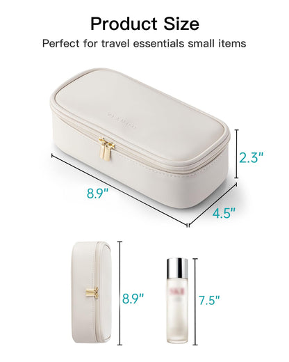 Makeup Bag for Toiletries with Separate Brush Storage,Apricot Pink