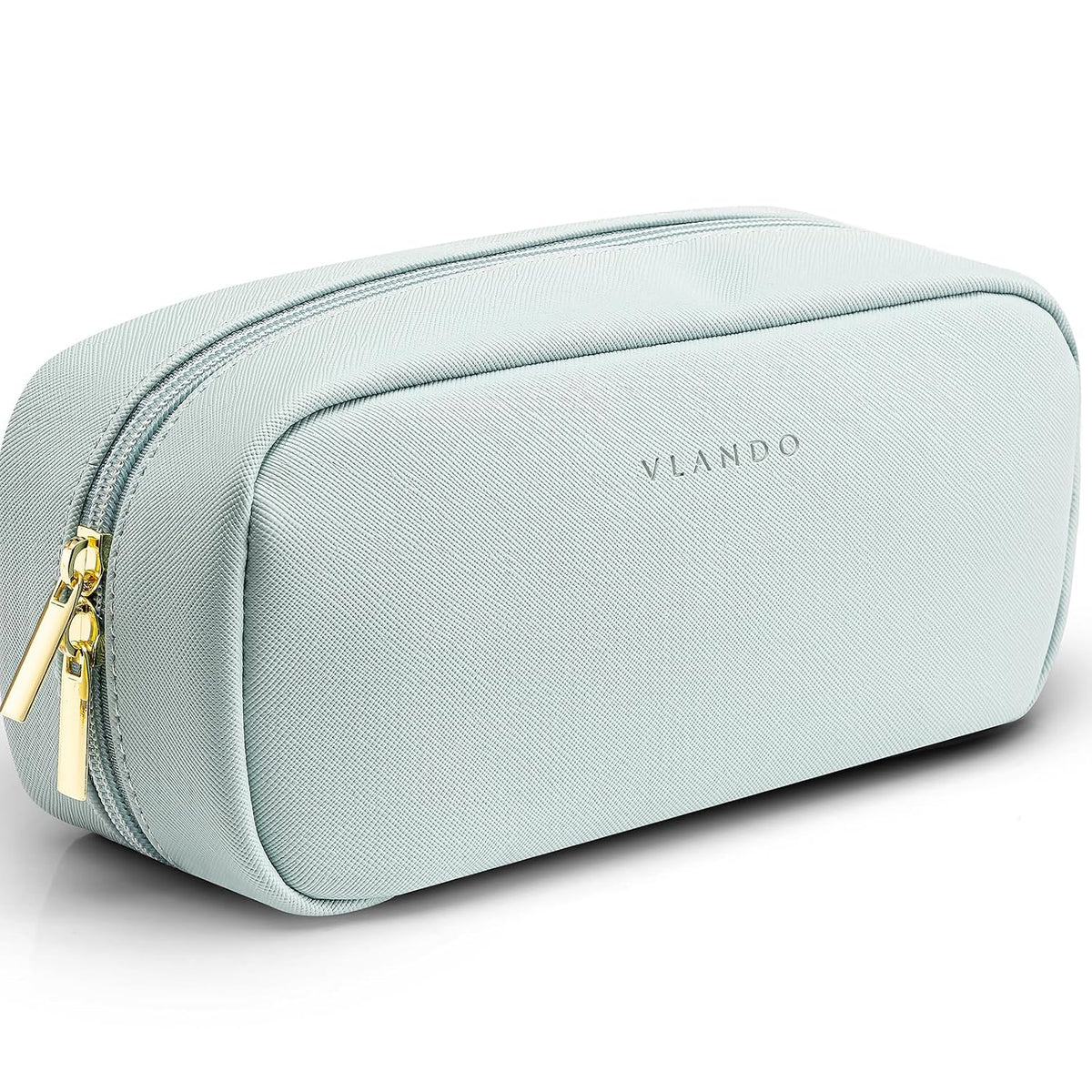 Makeup Bag for Toiletries with Separate Brush Storage,Apricot Pink