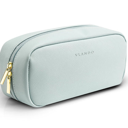 Makeup Bag for Toiletries with Separate Brush Storage,Apricot Pink