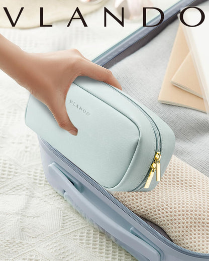 Makeup Bag for Toiletries with Separate Brush Storage,Apricot Pink