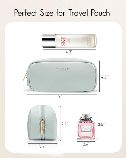 Makeup Bag for Toiletries with Separate Brush Storage,Apricot Pink