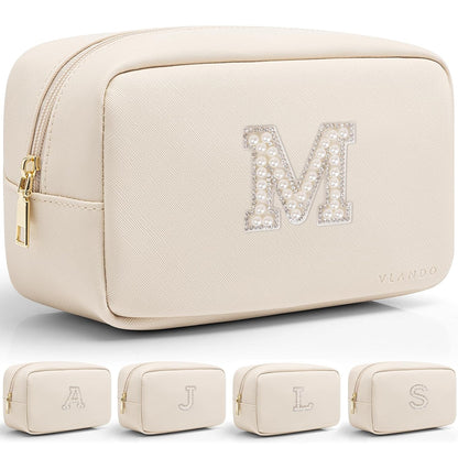 Makeup Bag for Toiletries with Separate Brush Storage,Apricot Pink