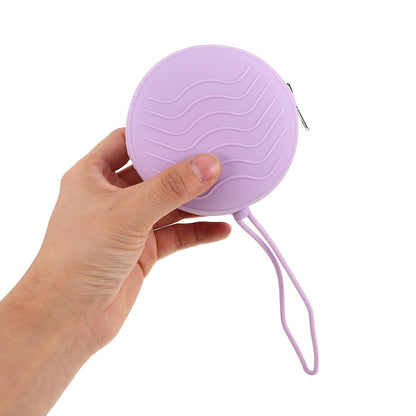 Silicone Case Holder Portable Soother Storage Box for Newborn Boys and Travel Protective Pacifier Bag in Mica Gray, Cherry Blossom Pink, and Lilac Purple