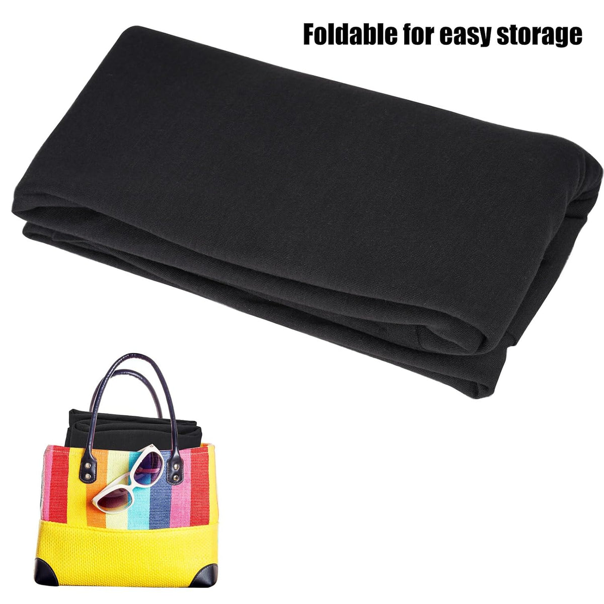 4-Sided Breathable Sunshade Fence Canopy Compatible for Wonderfold W4/W2 Wagon Stroller,Lightweight Cotton Sunshade Net (Black)