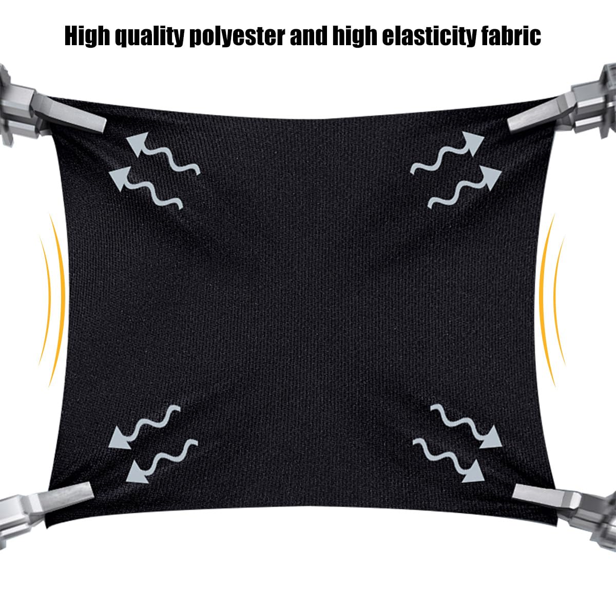 4-Sided Breathable Sunshade Fence Canopy Compatible for Wonderfold W4/W2 Wagon Stroller,Lightweight Cotton Sunshade Net (Black)