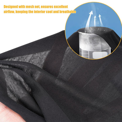 4-Sided Breathable Sunshade Fence Canopy Compatible for Wonderfold W4/W2 Wagon Stroller,Lightweight Cotton Sunshade Net (Black)